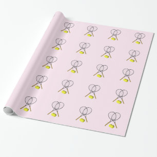Tennis Roze Sport Cadeaupapier