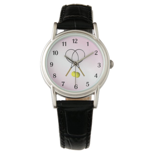 Tennis Roze Sport Horloge (Voorkant)
