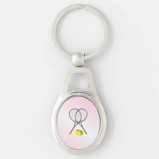 Tennis Roze Sport Sleutelhanger (Voorkant)