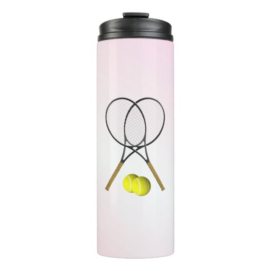 Tennis Roze Sport Thermosbeker (Voorkant)