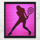 Tennis Roze Wijn Etiket (Enkel label)