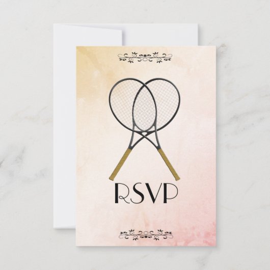 Tennis RSVP met menukeuze Kaartje (Achterkant)