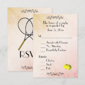 Tennis RSVP met menukeuze Kaartje (Voorkant / Achterkant)