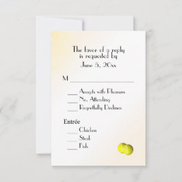 Tennis RSVP met menukeuze Kaartje