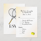 Tennis RSVP met menukeuze Kaartje (Voorkant / Achterkant)