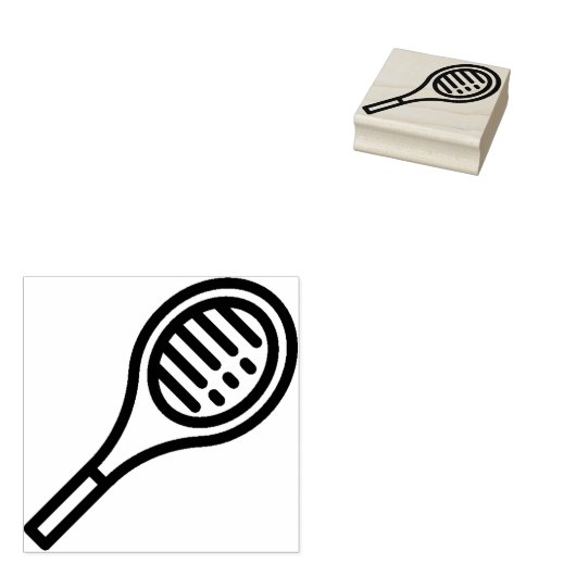 tennis rubberstempel (Gestempeld)