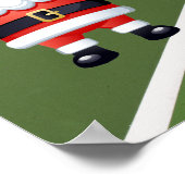 Tennis Santa Claus met Racket en Ball Kerstmis Poster (Hoek)