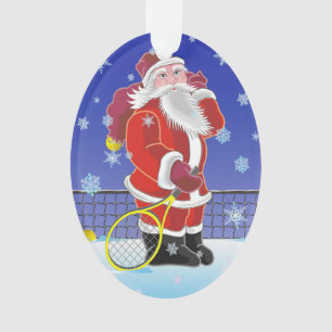 Tennis Santa Prettige feestdagen Ornament
