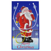 Tennis Santa, prettige kerst, Klein Cadeauzakje (Achterkant)