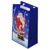 Tennis Santa, prettige kerst, Klein Cadeauzakje (Achterkant Gekanteld)