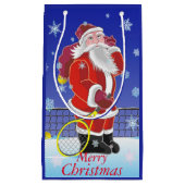 Tennis Santa, prettige kerst, Klein Cadeauzakje (Voorkant)