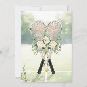 Tennis Save de datum voor de bruiloft van de tenni Kaart
