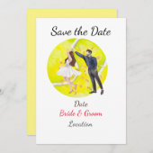 Tennis Save the date for Tennis Player bruiloft Kaart (Voorkant / Achterkant)