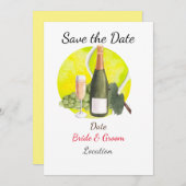 Tennis Save the date for Tennis Player bruiloft Kaart (Voorkant / Achterkant)