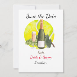 Tennis Save the date for Tennis Player bruiloft Kaart