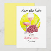 Tennis Save the date for Tennis Player bruiloft Kaart (Voorkant / Achterkant)