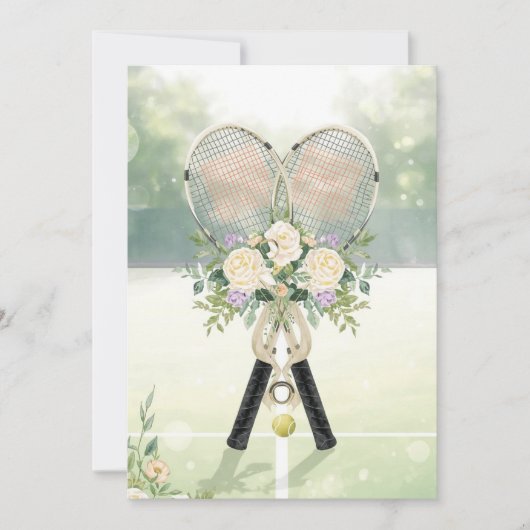 Tennis Save the date for Tennis Player wedding Kaart (Voorkant)