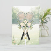 Tennis Save the date for Tennis Player wedding Kaart (Staand voorkant)