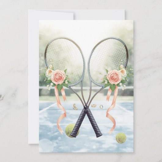 Tennis Save the date for Tennis Player wedding Kaart (Voorkant)