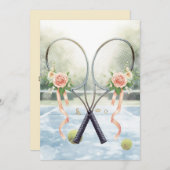 Tennis Save the date for Tennis Player wedding Kaart (Voorkant / Achterkant)
