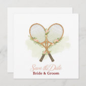 Tennis Save the date Invitation for Wedding (Voorkant / Achterkant)