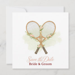 Tennis Save the date Invitation  for Wedding 