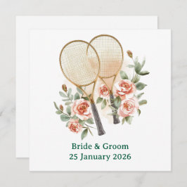 Tennis Save the date Invitation  for Wedding 