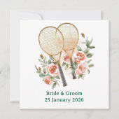 Tennis Save the date Invitation  for Wedding  (Voorkant)