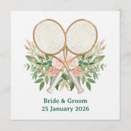 Tennis Save the date Invitation  for Wedding  Kaart