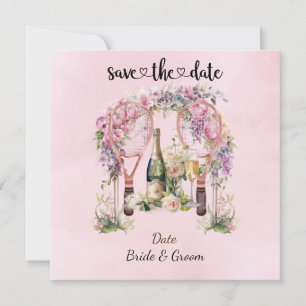 Tennis Save the date Trouwfeest Uitnodiging