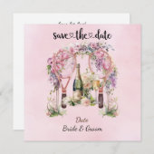 Tennis Save the date Uitnodiging voor het huwelijk (Voorkant / Achterkant)