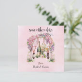 Tennis Save the date Uitnodiging voor het huwelijk (Staand voorkant)