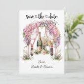 Tennis Save the date Uitnodiging voor het huwelijk (Staand voorkant)