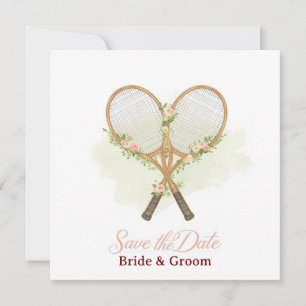 Tennis "Save the Date" Uitnodiging voor Huwelijk