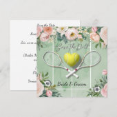 Tennis Save the date voor bruiloft van speler wate (Voorkant / Achterkant)