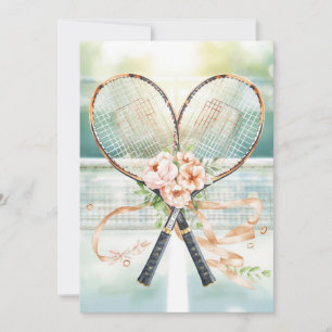Tennis Save the date voor trouwen Tennisser Kaart