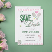 Tennis Save the Date Wedding Card Kaart