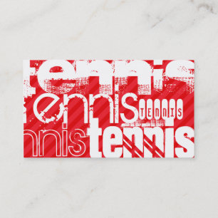 Tennis; Scarlet Red Stripes Visitekaartje