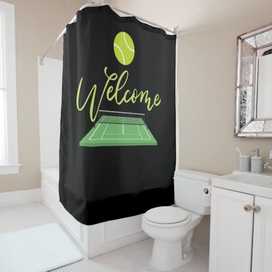 TENNIS-schoengordijn voor Tennis Player Douchegordijn (In situ)