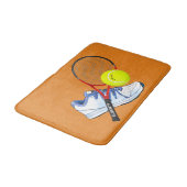 Tennis-schoenknop en -rack met aangepaste tekst badmat (Gekanteld)