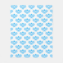 Tennis Seamless Pattern - Blue Racket and Ball on