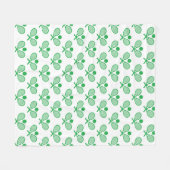 Tennis Seamless Pattern - Green Racket and Ball on Fleece Deken (Voorkant (Horizontaal))