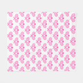Tennis Seamless Pattern - Pink Racket and Ball on  Fleece Deken (Voorkant (Horizontaal))