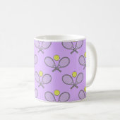 Tennis Seamless Pattern - Racket and Ball Koffiemok (Voorkant rechts)