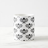 Tennis Seamless Pattern - Racket and Ball on White Koffiemok (Center)