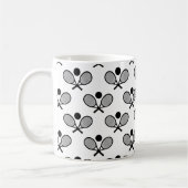 Tennis Seamless Pattern - Racket and Ball on White Koffiemok (Links)