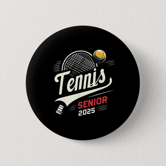 Tennis Senior 2025 Afstuderen CL van 2025 Afstuder Ronde Button 5,7 Cm (Voorkant)