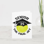 Tennis Senior 2025 de laatste set afstuderen cap Kaart (Voorkant)