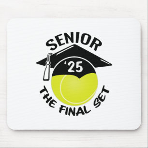 Tennis Senior 2025 de laatste set afstuderen cap Muismat