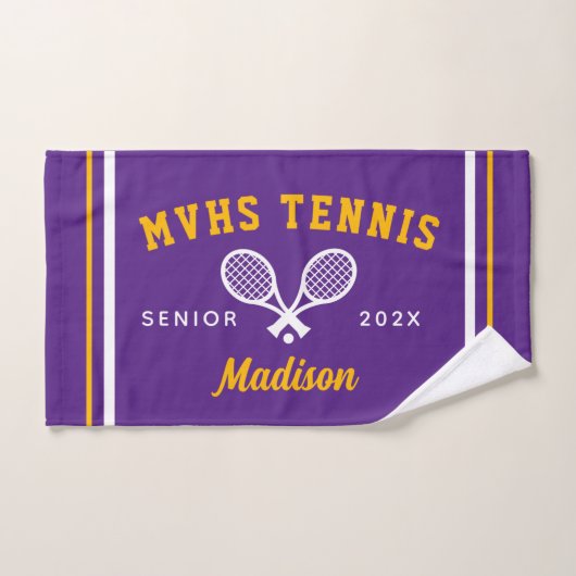 Tennis Senior Night Cadeau, Aangepaste Naam Sporte Handdoek (Handdoek)